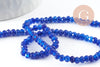 Perle abacus jade bleu nuit,perle jade,pierre naturelle,jade naturel, 4x2mm, fil 36 mm, x1 (G1186)