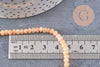 Perle abacus jade naturel teinté orange 4x2mm, x1 fil de 35cm (G2698)