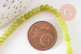 Perle abacus jade naturel vert clair 4x2mm, x1 fil 35cm (G3002)