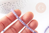 Perle abacus jade naturel violet facette 4x2mm, x1 fil 35cm (G4711)