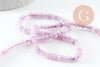 Perle abacus jade rose clair,pierre naturelle,perle facette,jade,4x2mm,fil de 35 cm, x1 (G3069)