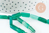 Perle agate rectangle verte, perle agate, pierre naturelle, perle pierre,13mm,fil de 40cm x1 (G0204)