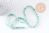 Perle amazonite naturelle ronde 4mm, perle pierre naturelle,fil de 38 cm, x1 (G5876)