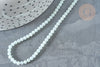 Perle amazonite naturelle ronde bleu-vert 3mm, pierre naturelle, fil de 41cm x1 (G7395)