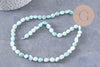 Perle amazonite turquoise, amazonite naturelle, perle pierre, 10mm, fil de 46 perles x1 (G2793)