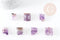 Perle améthyste brute violette,pendentif pierre, création bijoux pierre naturelle, 18-25mm, x1 (G3256)