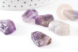 Perle améthyste violette naturel brute roulée,pierre naturelle, litotherapie, Chips amethyste, 18-25mm, x2 (G2967)