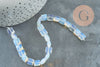 Perle carrée en opalite 12mm, bijou en pierre naturelle, opale synthétique, perle en pierre, le fil de 20cm, x1 G5881