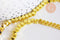 Perle carrée facettes hématite dorée 4mm, fil de 40cm x1 (G6273)