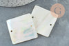 Perle carrée nacre blanche naturelle, nacre naturelle coquillage blanc, 34mm, x2 (G1056)