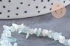 Perle chips aigue-marine naturelle 12mm, x1 fil de 80cm (G1324)