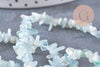Perle chips aigue-marine naturelle 12mm, x1 fil de 80cm (G1324)