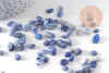 Perle chips bleue aventurine naturelle 5-11mm, x55g (G11027)