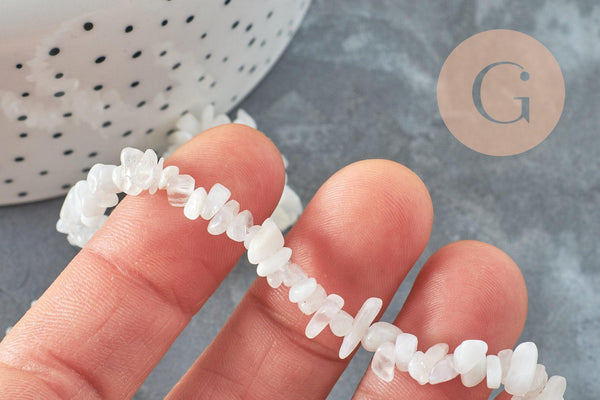 Perle chips opalite 5-8mm, x1 fil de 80cm (G3208)