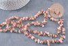 Perle chips rhodonite naturelle 2-8mm, x1 fil de 80cm (G3847)