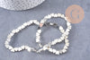 Perle coeur hématite de synthèse argenté 6mm, x1 fil de 40cm (G4107)
