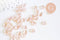 Perle coeur verre orange irisé 6mm, des perles en verre ,x10 (G6250)