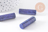 Perle colonne lapis Lazulis, pendentif pierre,pierre naturelle,lapis naturel, pierre rectangle,35mm, X1 (G2061)