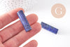 Perle colonne lapis Lazulis, pendentif pierre,pierre naturelle,lapis naturel, pierre rectangle,35mm, X1 (G2061)