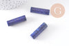 Perle colonne lapis Lazulis, pendentif pierre,pierre naturelle,lapis naturel, pierre rectangle,35mm, X1 (G2061)