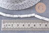 Perle colonne tube howlite naturelle blanche,perle pierre howlite naturelle,bijou perle pierre,13mm,x1 fil de 29 perles (G0216)