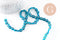 Perle disque Mauvais Oeil Grecque verre bleu turquoise,perle verre chance, perle artisanale verre, 8mm,fil de 49 perles, x1 (G4516)