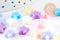Perle étoile plastique multicolore plastel,pendentif acrylique,création bijoux plastique coloré, 10mm, x30 G4051