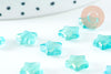 Perle étoile turquoise poudre dorée imitation jade 8mm, x10 (G10724)