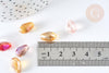Perle goutte cristal facettée multicolore AB 12x8mm, création bijoux cristal, X10 (G7578)
