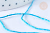 Perle heishi turquoise naturelle vert/bleu 1mm, x1 fil de 30cm (G7226)