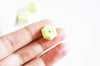 Perle hexagone howlite naturelle verte 15mm, création bijoux pierre, x 5 G4166