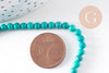 Perle howlite turquoise Bijou pierre naturelle 4mm, x1 fil de 38cm (G5168)