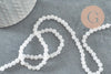 Perle jade naturel blanc facette 4mm, x1 fil de 36.5cm (G3001)