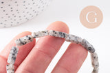 Perle jaspe sésame, perle rectangulaire,jaspe tacheté,pierre naturelle,perle jaspe,perles pierre, 14mm x1 fil de 29 perles , (G0676)