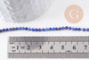 Perle lapis lazuli ronde facett,bijou pierre naturelle,lapis lazuli naturel,pierre naturelle, pierre,3mm,le fil de 39 cm (G3877)