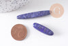 Perle longue lapis Lazulis, pierre naturelle,lapis naturel, pierre rectangle, x5 (G2711)