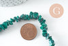 Perle nugget malachite naturelle 5-14mm, fil de 85cm x1 (G3524)