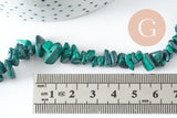Perle nugget malachite naturelle 5-14mm, fil de 85cm x1 (G3524)