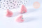 Perle porcelaine triangle rose 15mm, x10 (G5379)