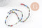 Perle ronde Mauvais Oeil Grecque verre multicolore 4mm, x1 (G3000)