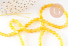 Perle ronde agate naturelle jaune citron 4mm, x1 fil de 37cm (G1198)