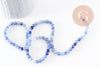 Perle ronde aventurine bleue naturelle 4mm, x1 fil de 38cm (G3623)