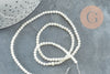 Perle ronde bambou de mer blanc,perle imitation corail pour fabrication bijoux en bambou de mer naturel,le fil de 40cm ,3mm, x1 G4153