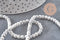 Perle ronde howlite blanche naturelle 4mm, x1 fil de 38cm (G11091)