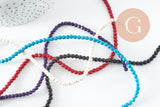Perle ronde howlite facettée, perle howlite,pierre naturelle,howlite naturelle,perle pierre,4mm,fil de 90 perles, X1 (G4668)
