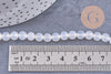 Perle ronde jade naturel blanc 6mm, x1 fil de 37cm (G3866)