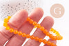 Perle ronde jade naturel jaune orangé 6mm, x1 fil de 38cm (G0872)