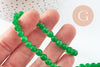 Perle ronde jade naturel vert teinté 6mm, perles ronde creation bijou pierre naturelle, fil de 38cm, x1 (G4410)