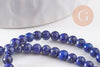 Perle ronde lapis lazuli naturel 4mm, x1 fil de 19,3 cm (G0020)