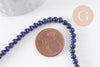 Perle ronde lapis lazuli naturel 4mm, x1 fil de 19,3 cm (G0020)